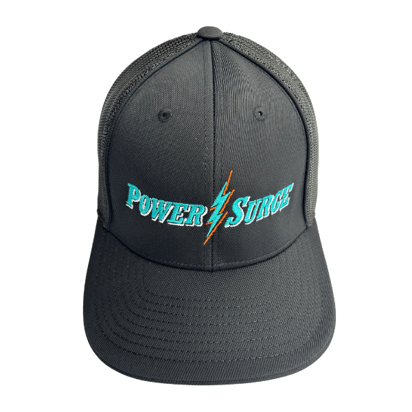 Power Surge Black/Black PacFlex Hat