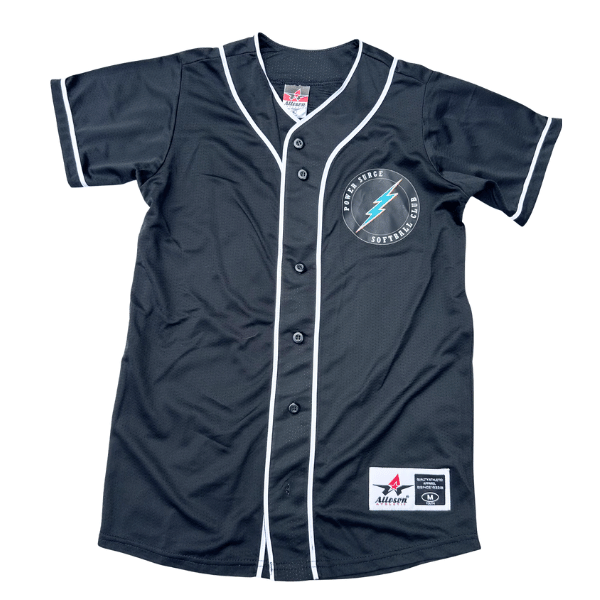 Power Surge Diamond Button Down Jersey (Black)