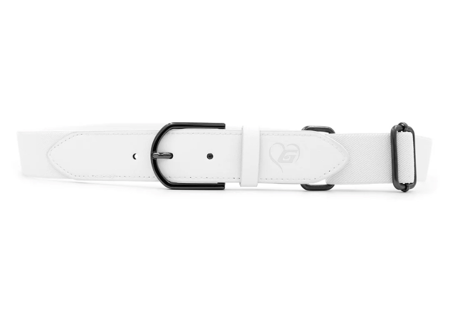 Gluv Girls Softball Belt White